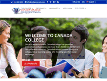 Tablet Screenshot of collegecanada.com